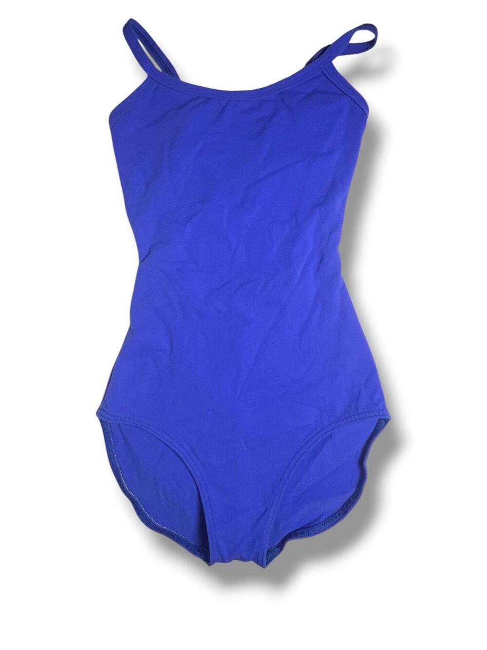 Vintage Eurotard Blue Crisscross Strappy Back Dance Leotard Small